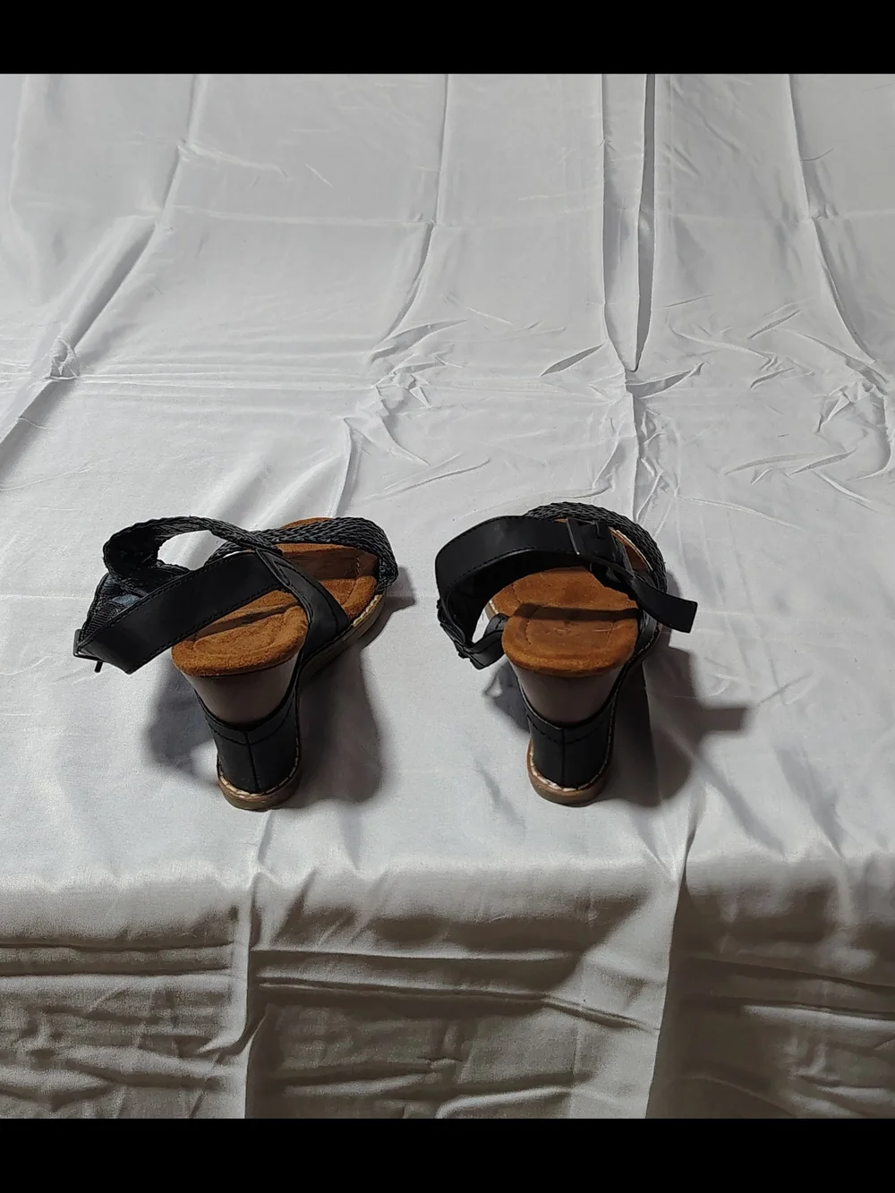 Ladies Size 7 Whimsygoth Strappy Stylish Braided Wedge Heel Sandals